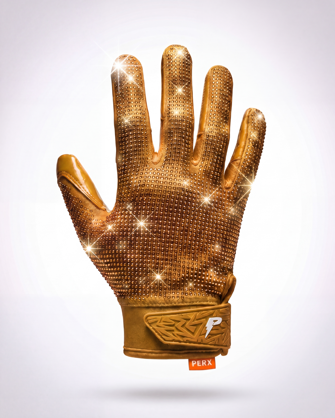 PERX Diamond D1 football gloves - gold colorway