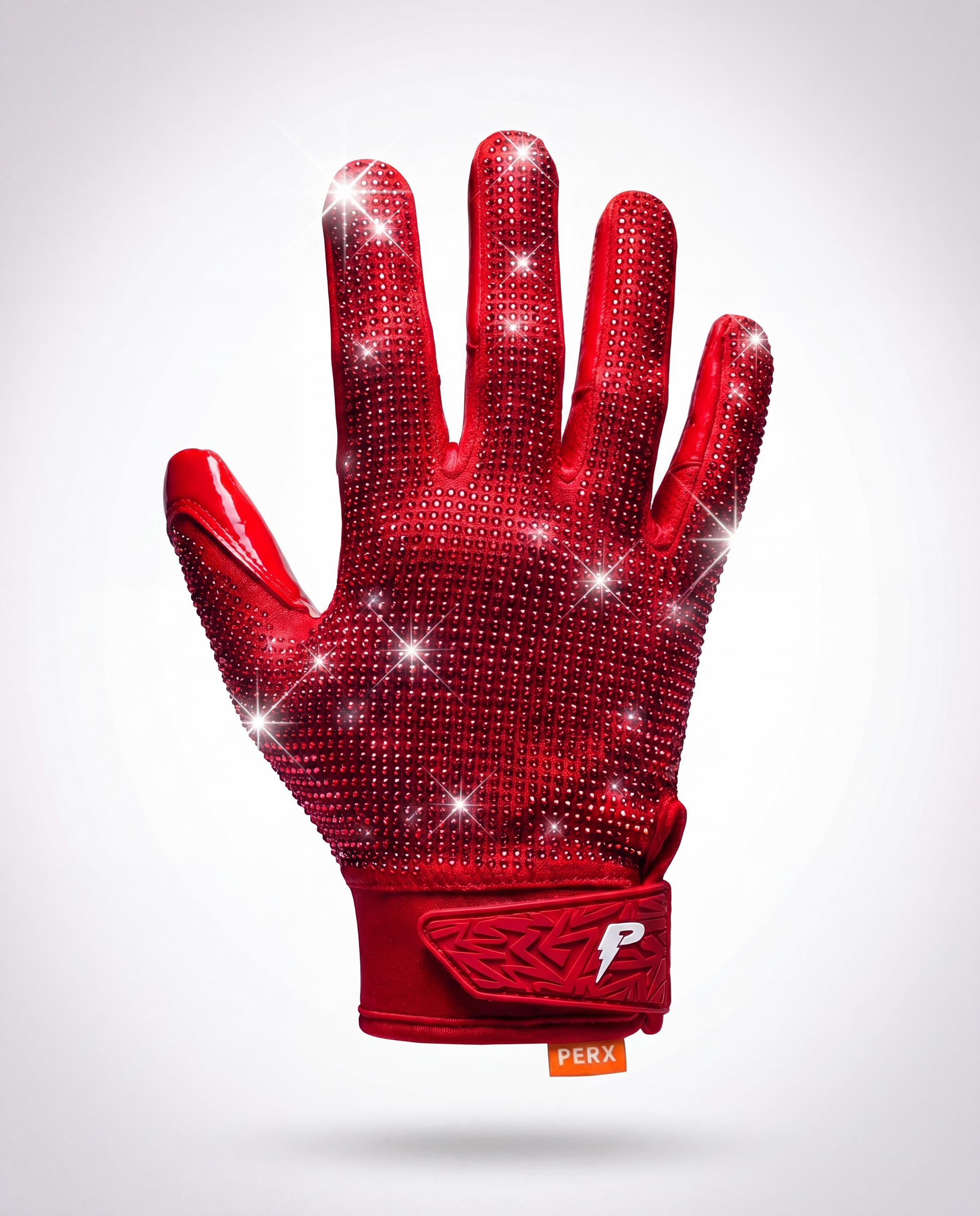 PERX Diamond D1 football gloves - red colorway