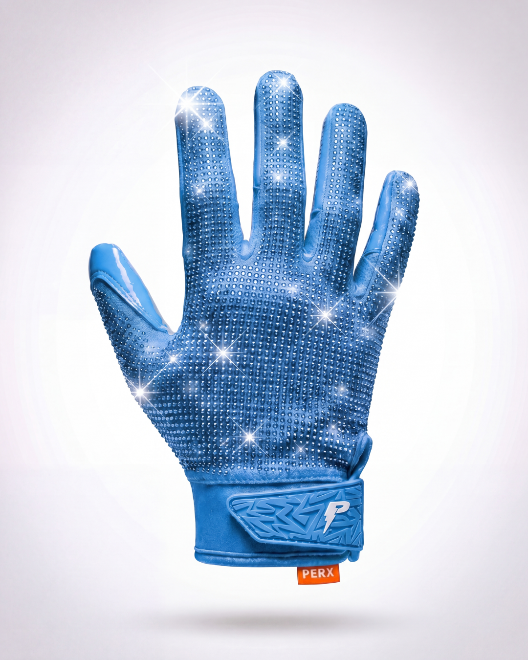 PERX Diamond D1 football gloves - baby blue colorway