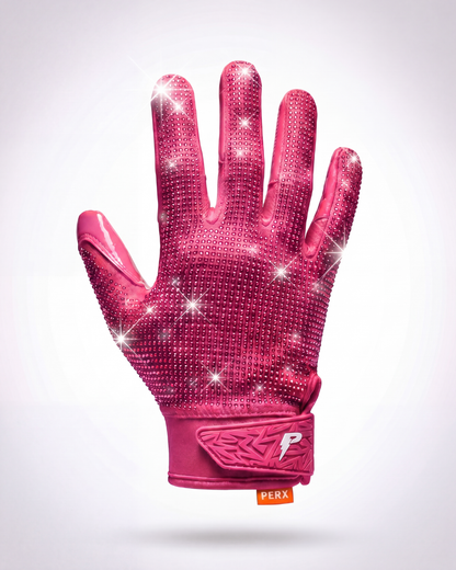PERX Diamond D1 football gloves - pink colorway